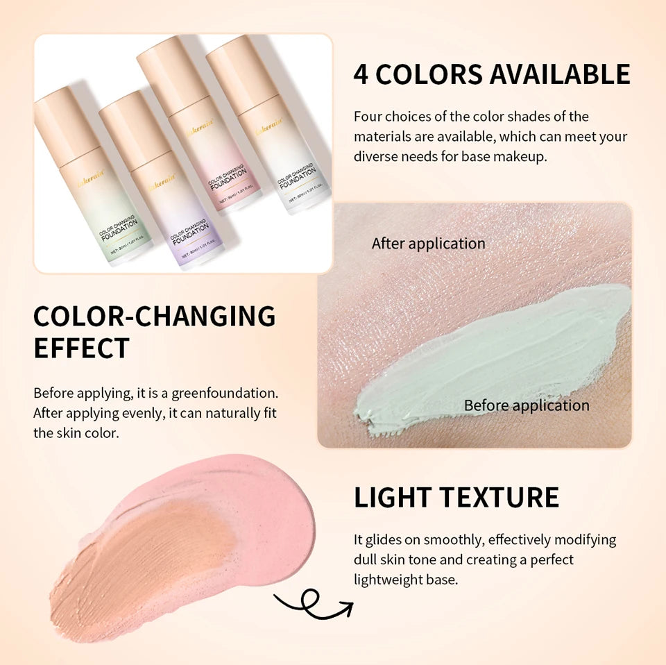 Glow Unbound LLC color changing foundation SPF 30+