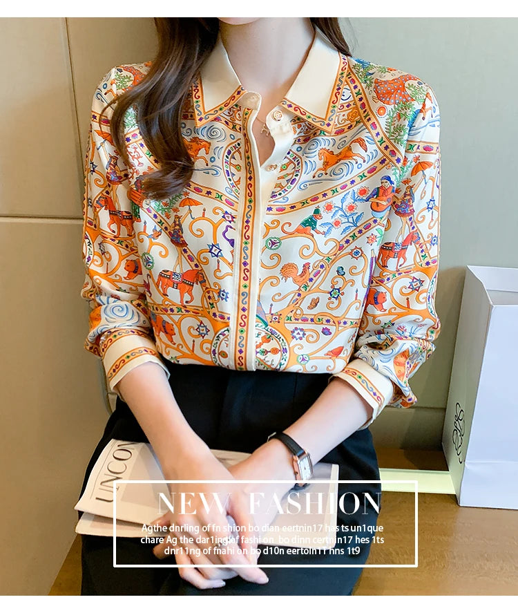 Glow Unbound LLC white floral print button-up blouse