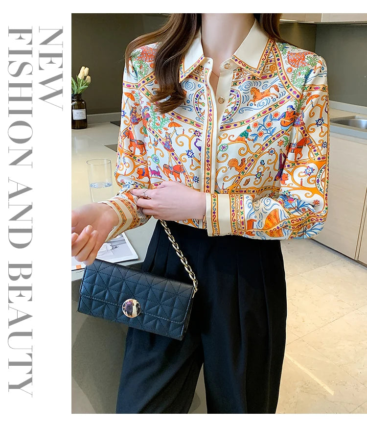 Glow Unbound LLC white floral print button-up blouse