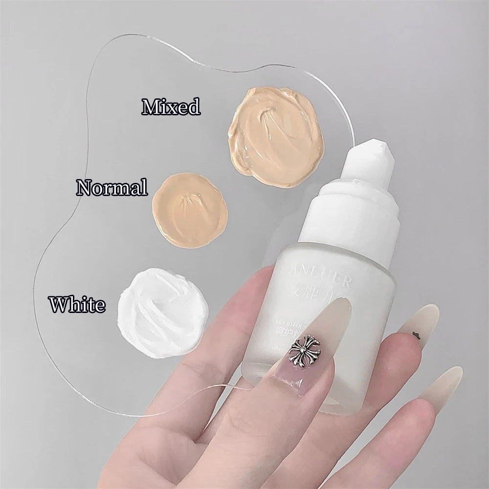 Glow Unbound LLC White Liquid Foundation full coverage makeup