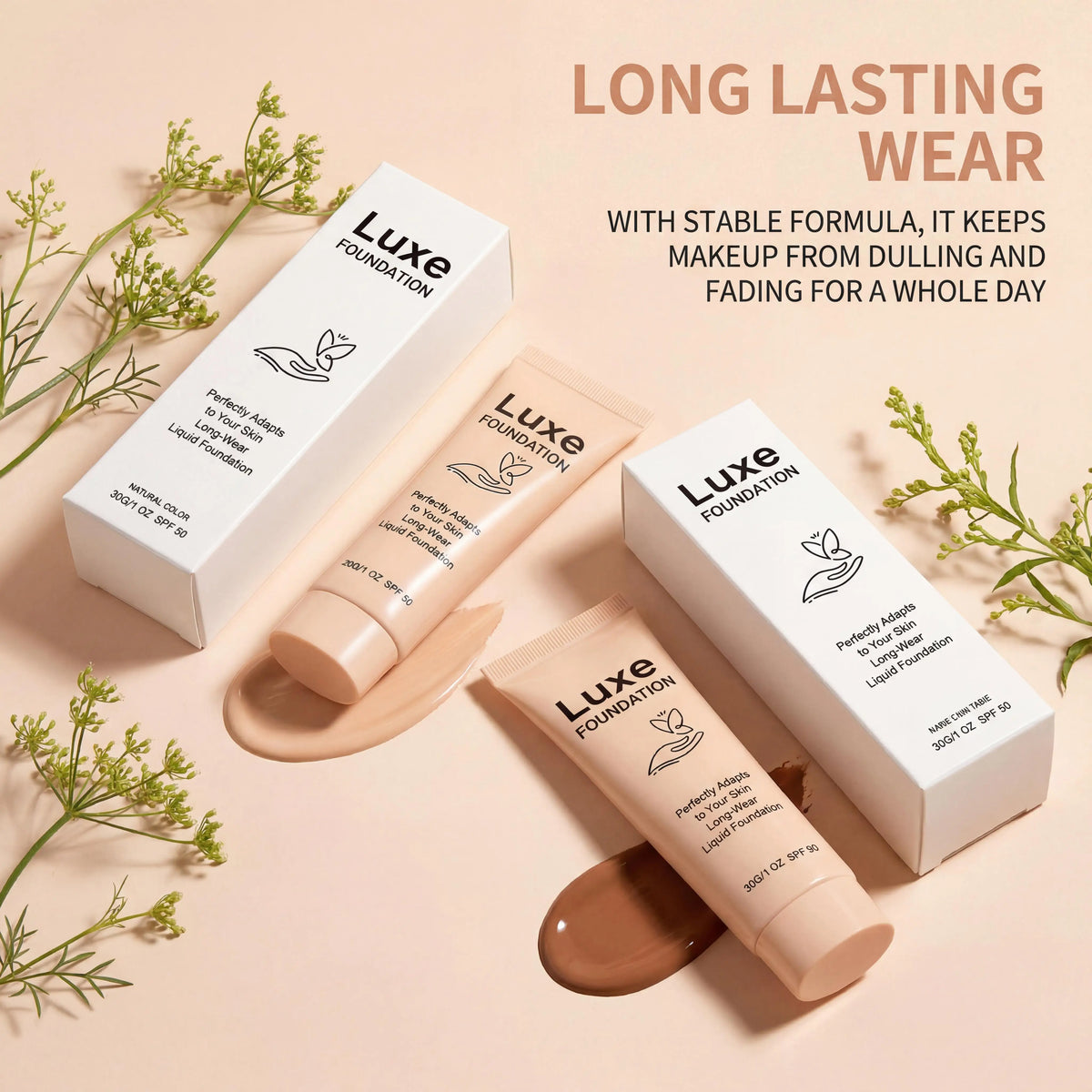 Glow Unbound LLC color changing foundation SPF 50