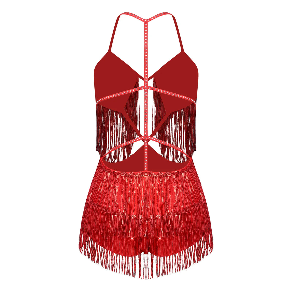 Sequin Fringe Dance Bodysuit