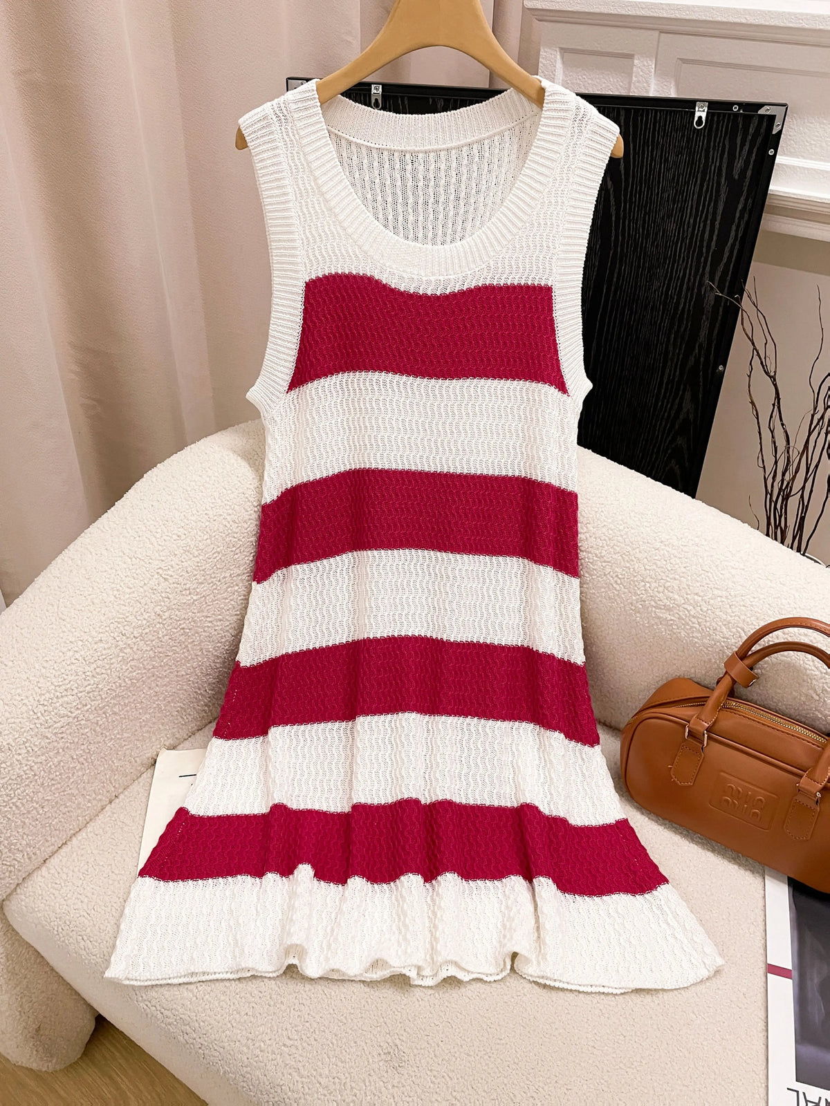 Glow Unbound LLC French chic striped sweater dress