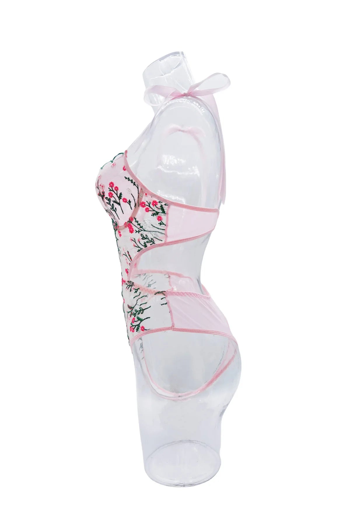 Glow Unbound LLC Floral Lace Bra and Thong Set