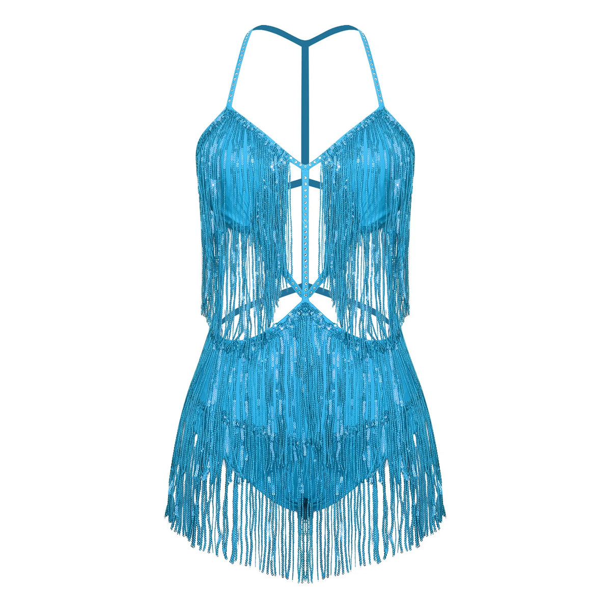 Sequin Fringe Dance Bodysuit