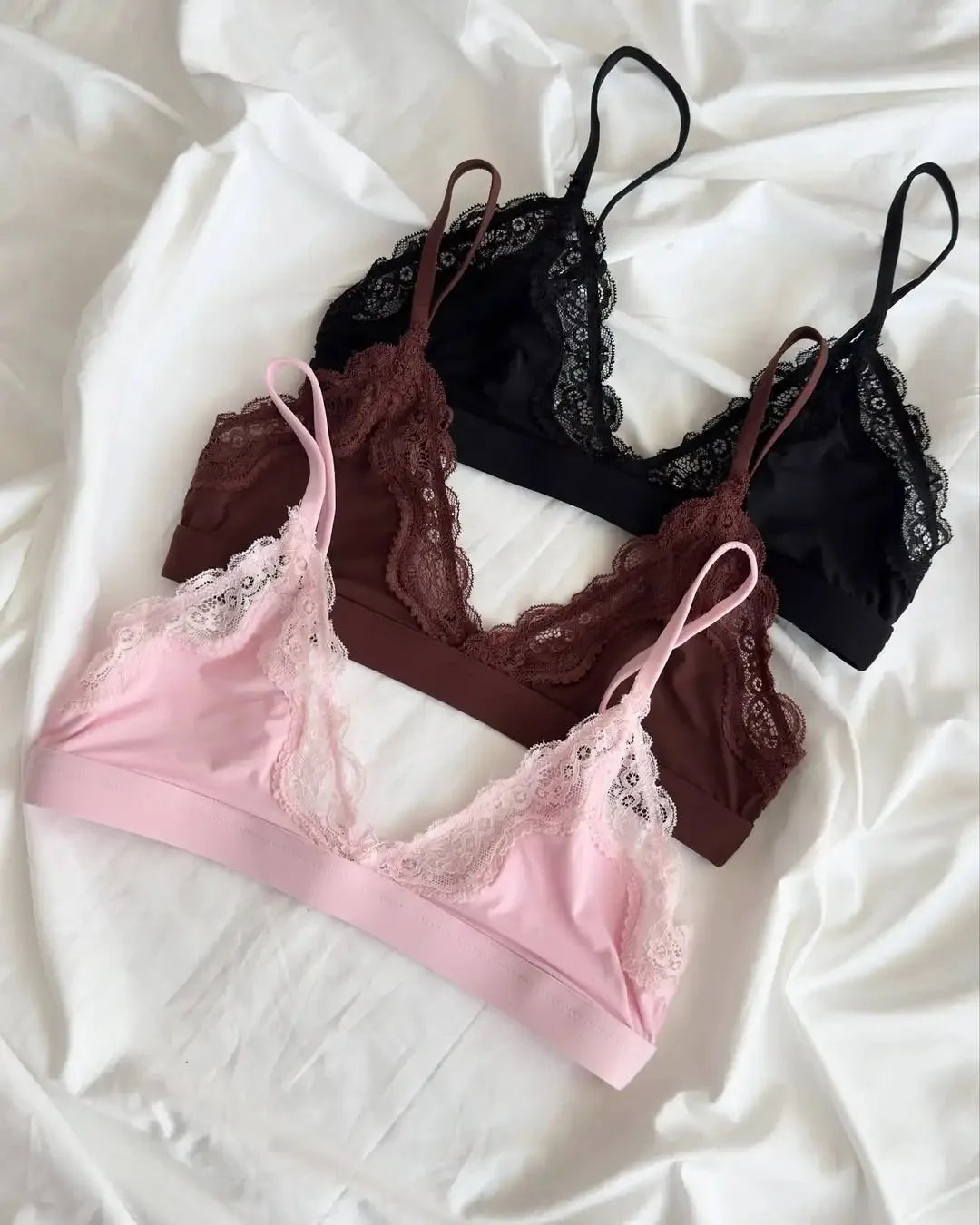 Lace V-neck Bra Set Women Summer