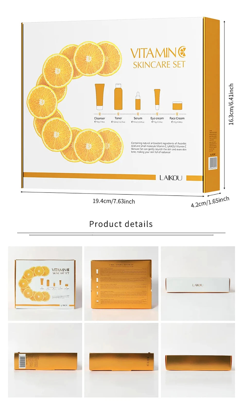 LAIKOU Vitamin C 5-Piece Skincare