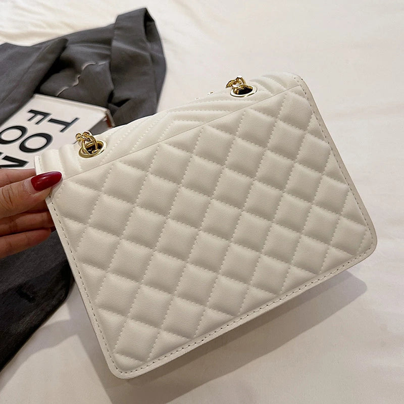 Glow Unbound LLC argyle quilted square crossbody bag