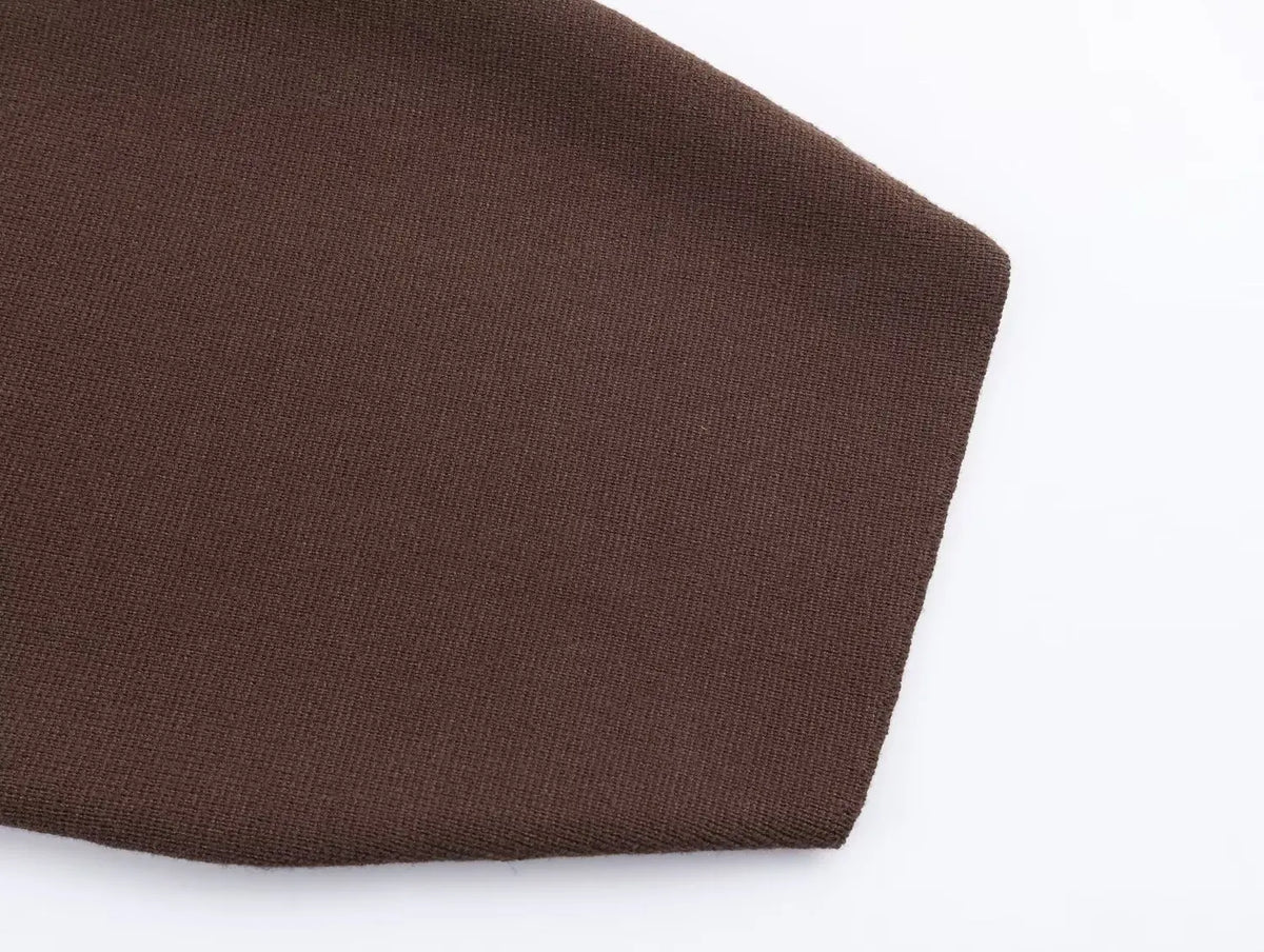 Glow Unbound LLC brown belted V-neck knit cardigan