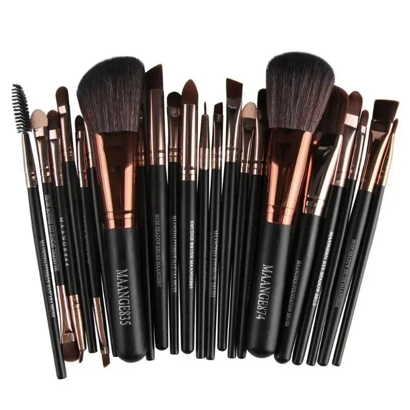 Pro Makeup Brush Set with Travel Bag