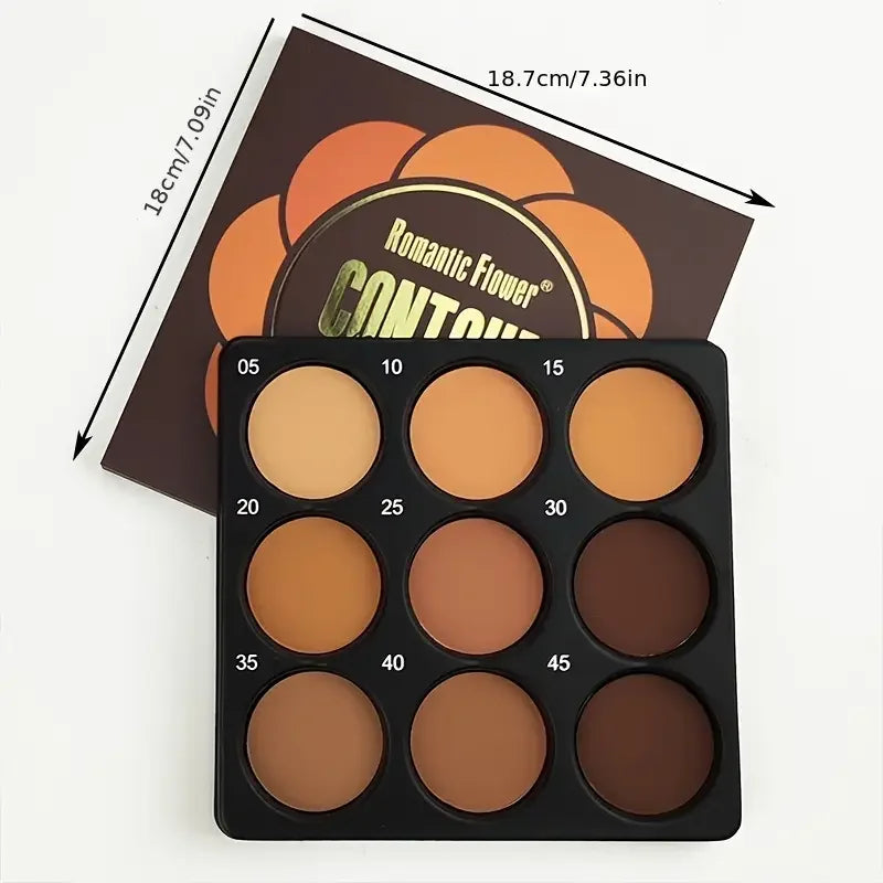 glow unbound llc Dark Bronze Foundation Palette 9-color makeup