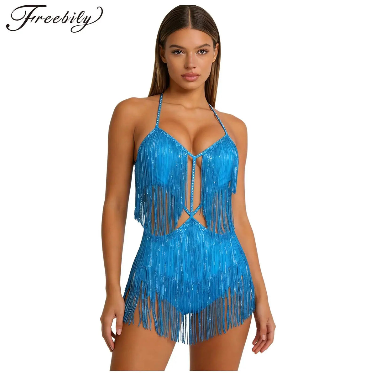 Sequin Fringe Dance Bodysuit