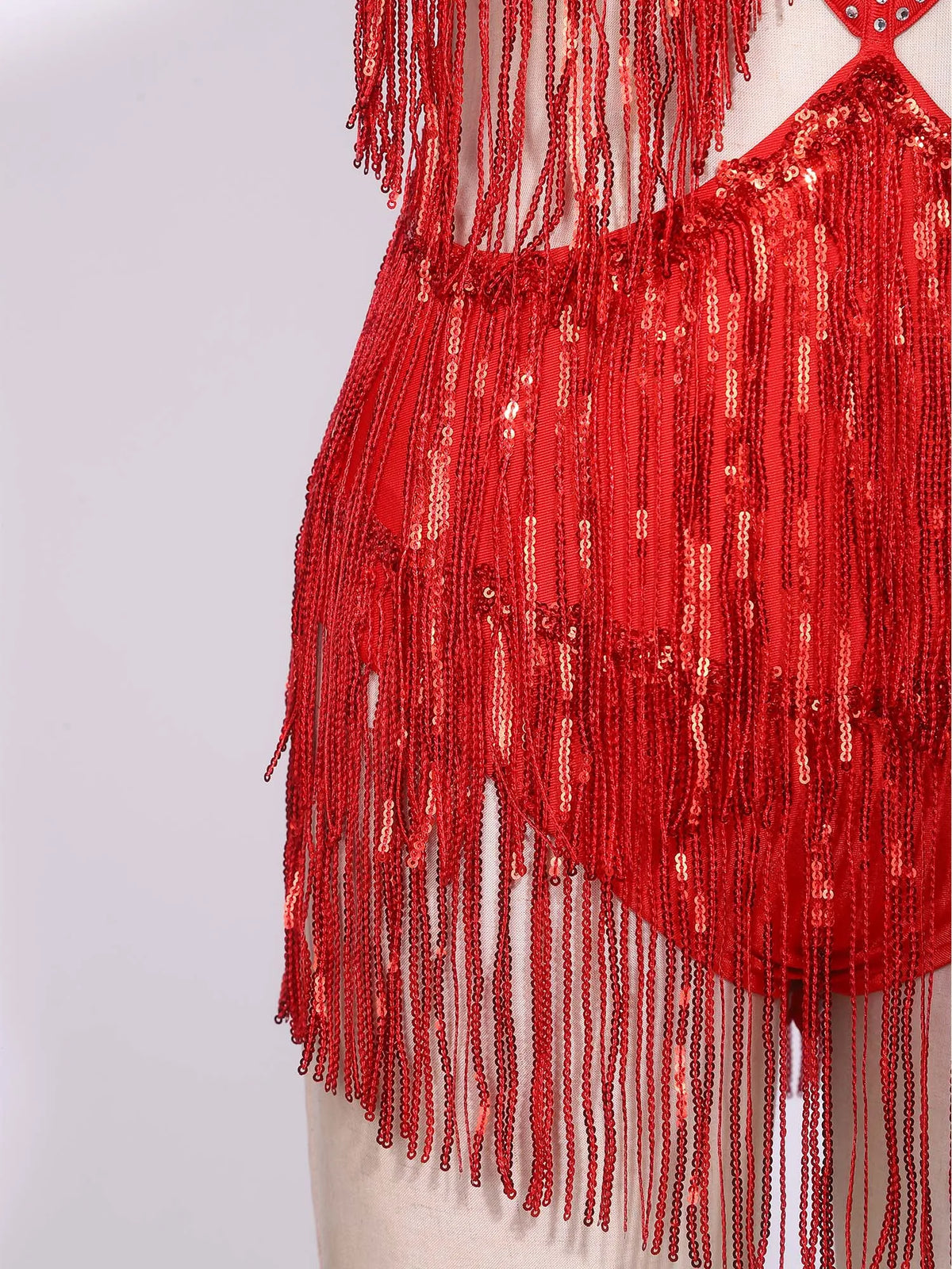Sequin Fringe Dance Bodysuit