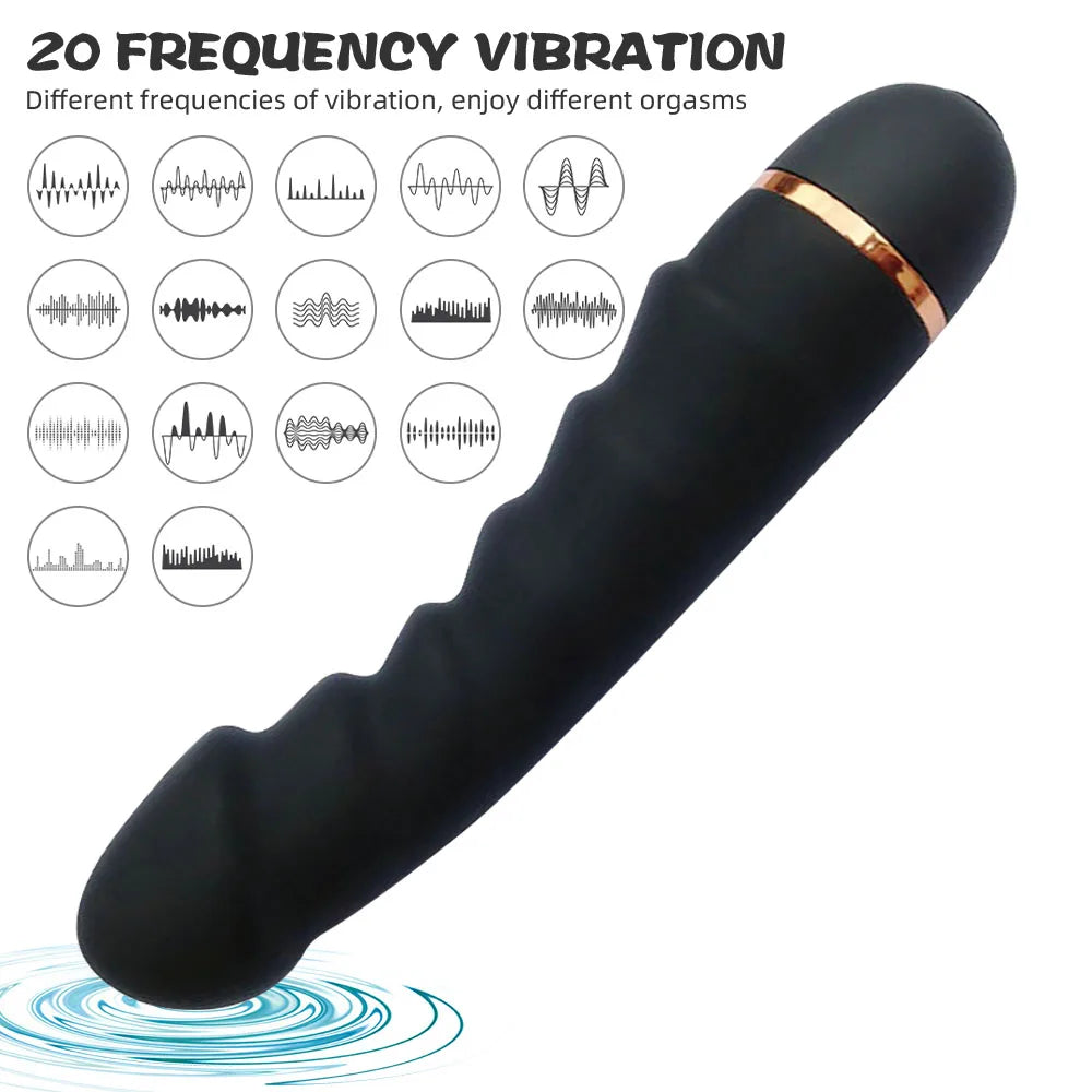 Modes Vibrator Soft Silicone Dildo Realistic