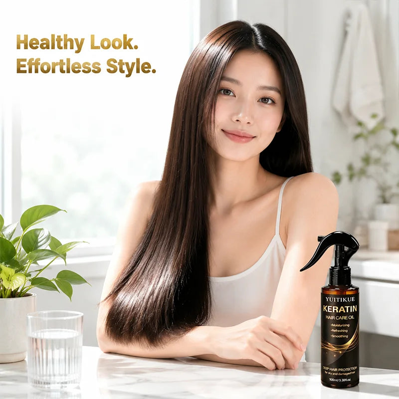 Glow Unbound LLC keratin hair oil spray