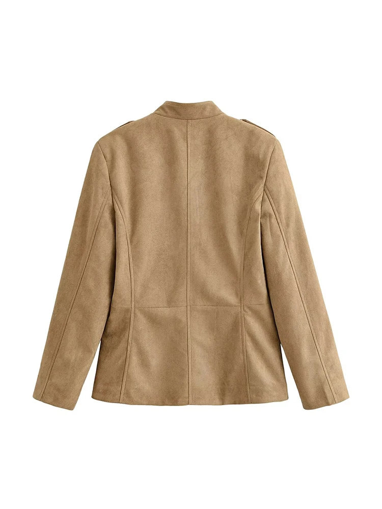Glow Unbound LLC vintage faux suede cropped jacket