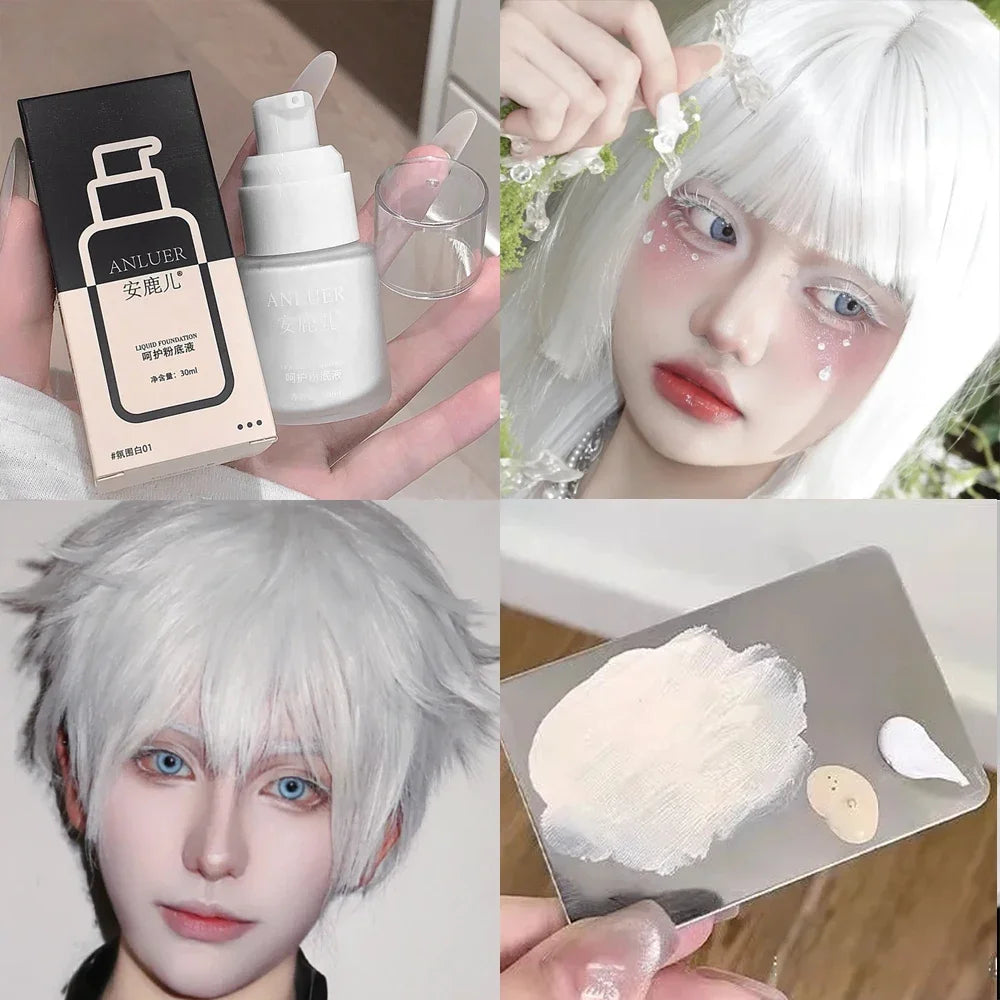 Glow Unbound LLC White Liquid Foundation full coverage makeup