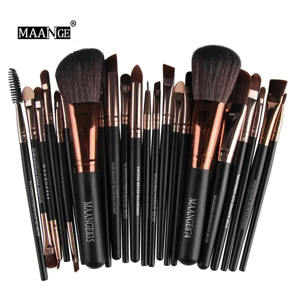 Pro Makeup Brush Set with Travel Bag