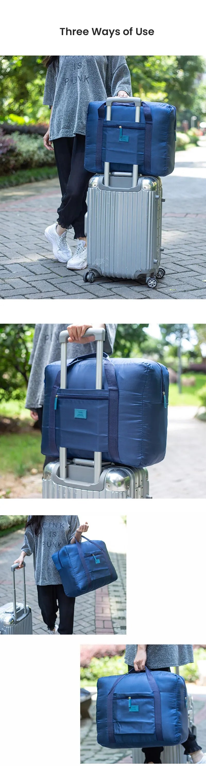Glow Unbound LLC foldable travel duffel bag