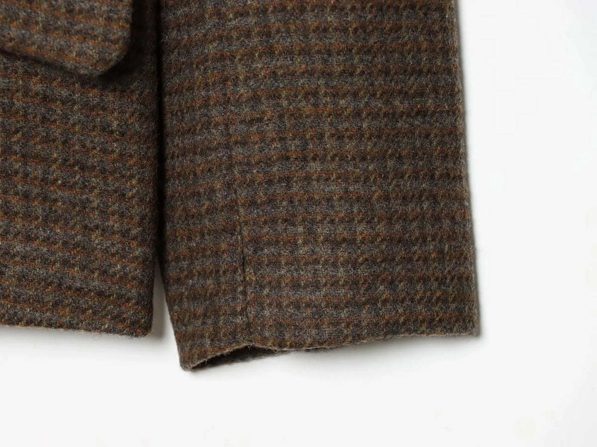 Glow Unbound LLC slim plaid collarless blazer