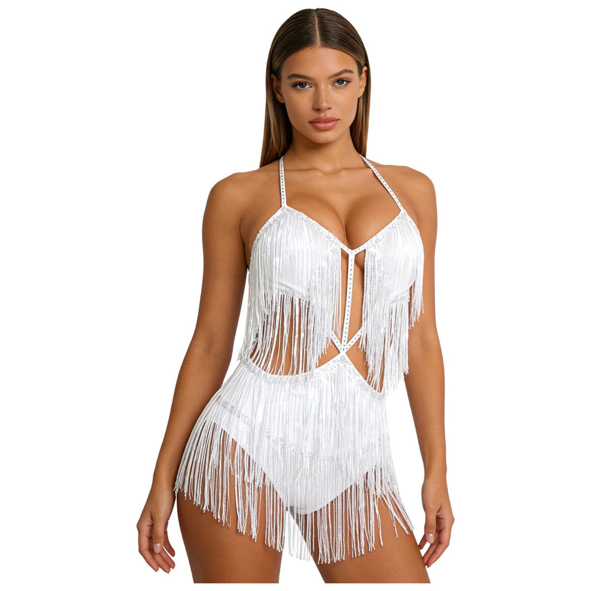 Sequin Fringe Dance Bodysuit