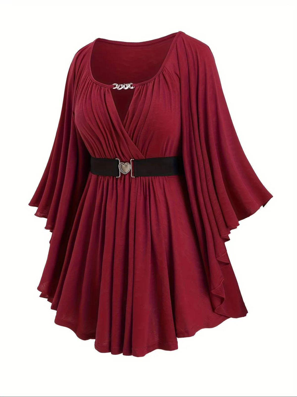 Glow Unbound LLC plus-size oversized heart-detail top