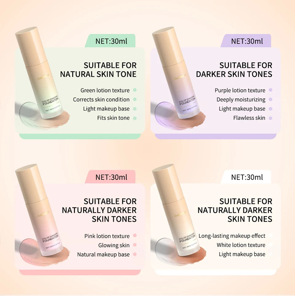 Glow Unbound LLC color changing foundation SPF 30+
