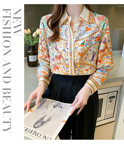 Glow Unbound LLC white floral print button-up blouse