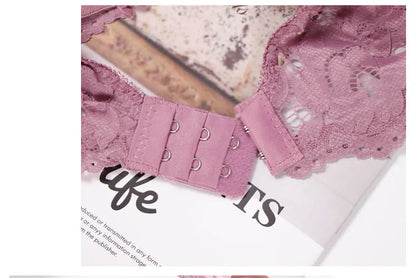 Glow Unbound LLC floral lace push-up bra and panty set