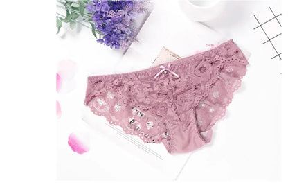 Glow Unbound LLC floral lace push-up bra and panty set
