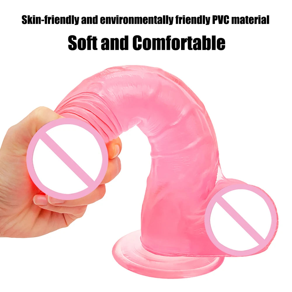 Oversized Realistic Dildos Soft Skin 