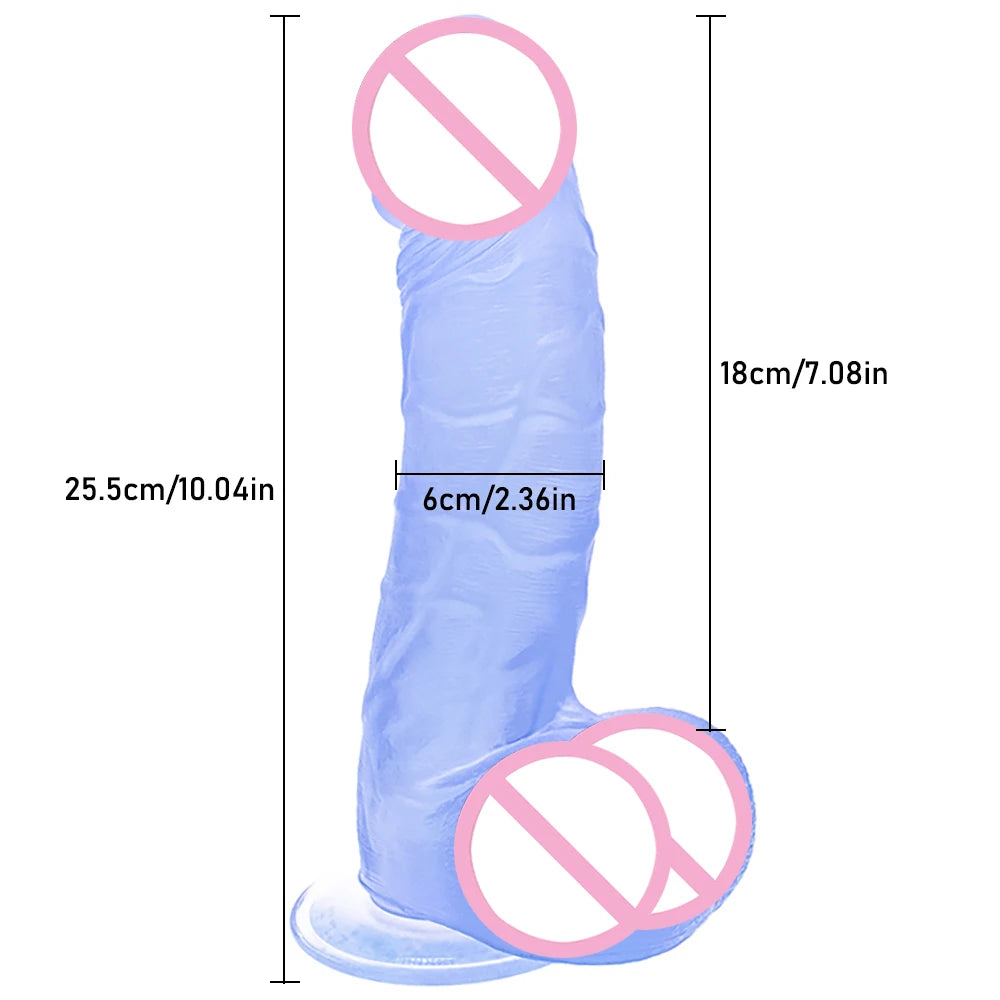 Oversized Realistic Dildos Soft Skin 
