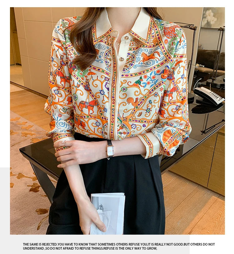 Glow Unbound LLC white floral print button-up blouse