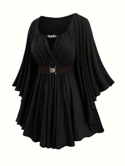 Glow Unbound LLC plus-size oversized heart-detail top