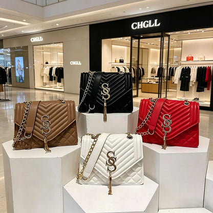 Glow Unbound LLC argyle quilted square crossbody bag