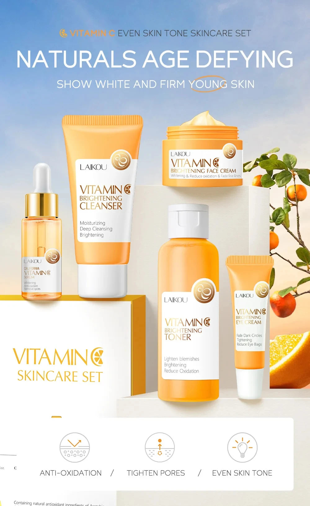 LAIKOU Vitamin C 5-Piece Skincare