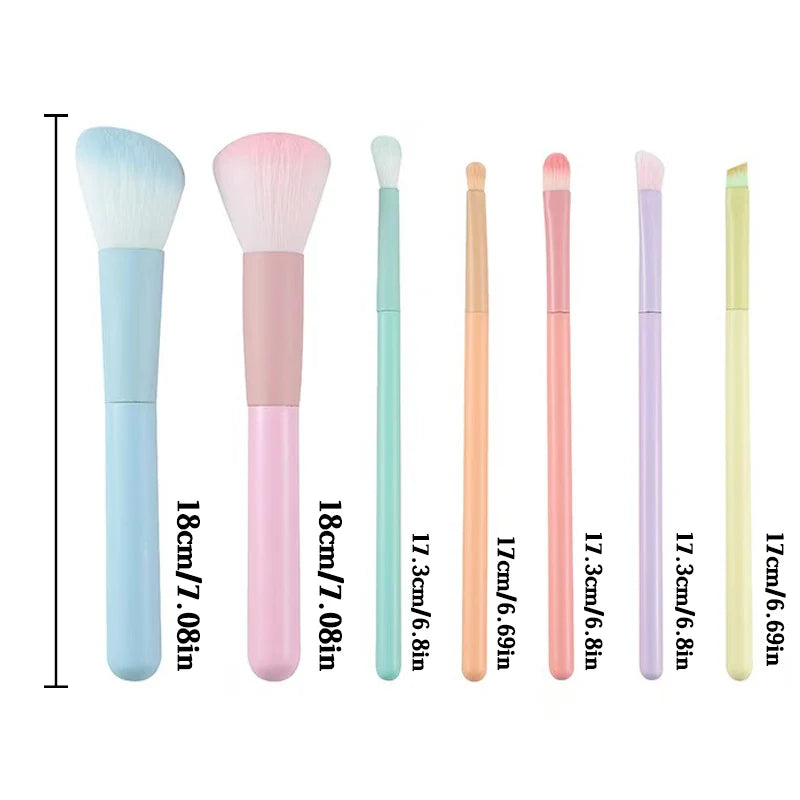 7-Piece Colorful Makeup Brush