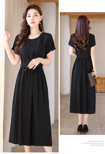 Glow Unbound LLC short-sleeve viscose midi dress