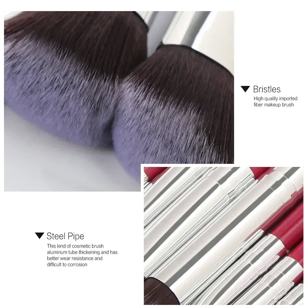 Pro Makeup Brush Set with Travel Bag