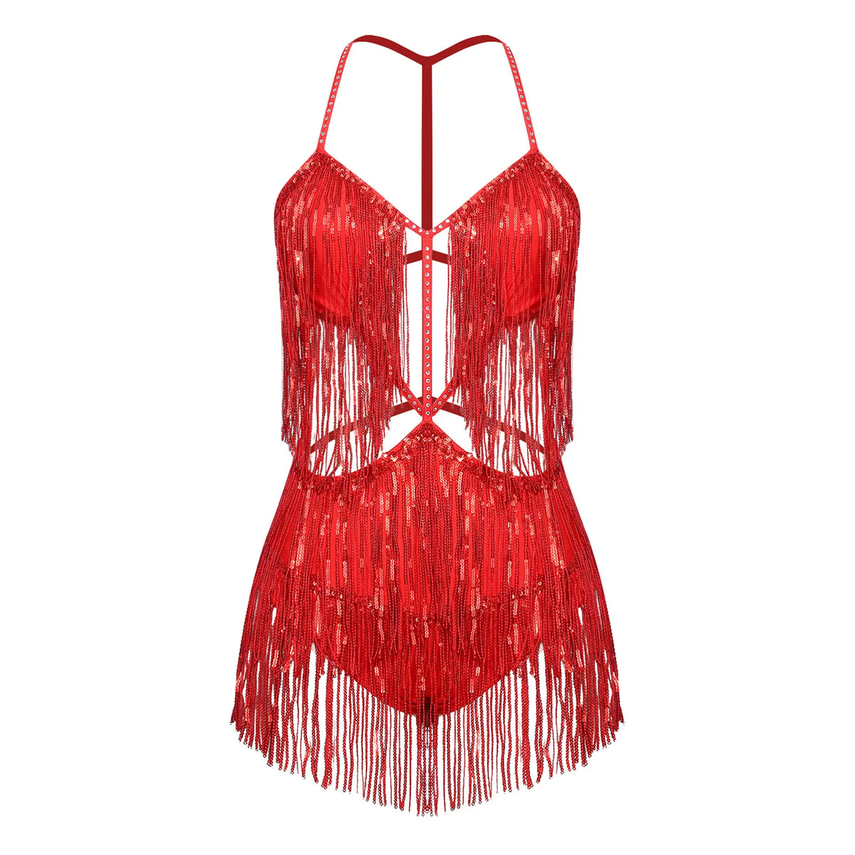 Sequin Fringe Dance Bodysuit