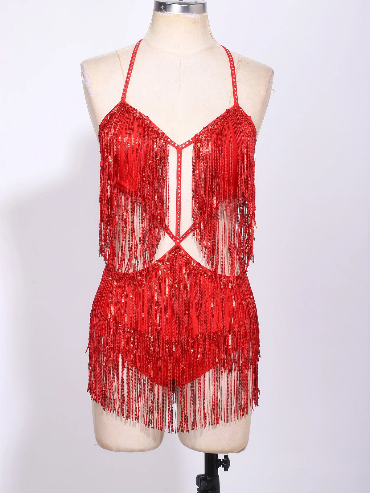Sequin Fringe Dance Bodysuit