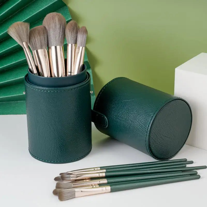 14-Piece Green Cloud Makeup Brush Set