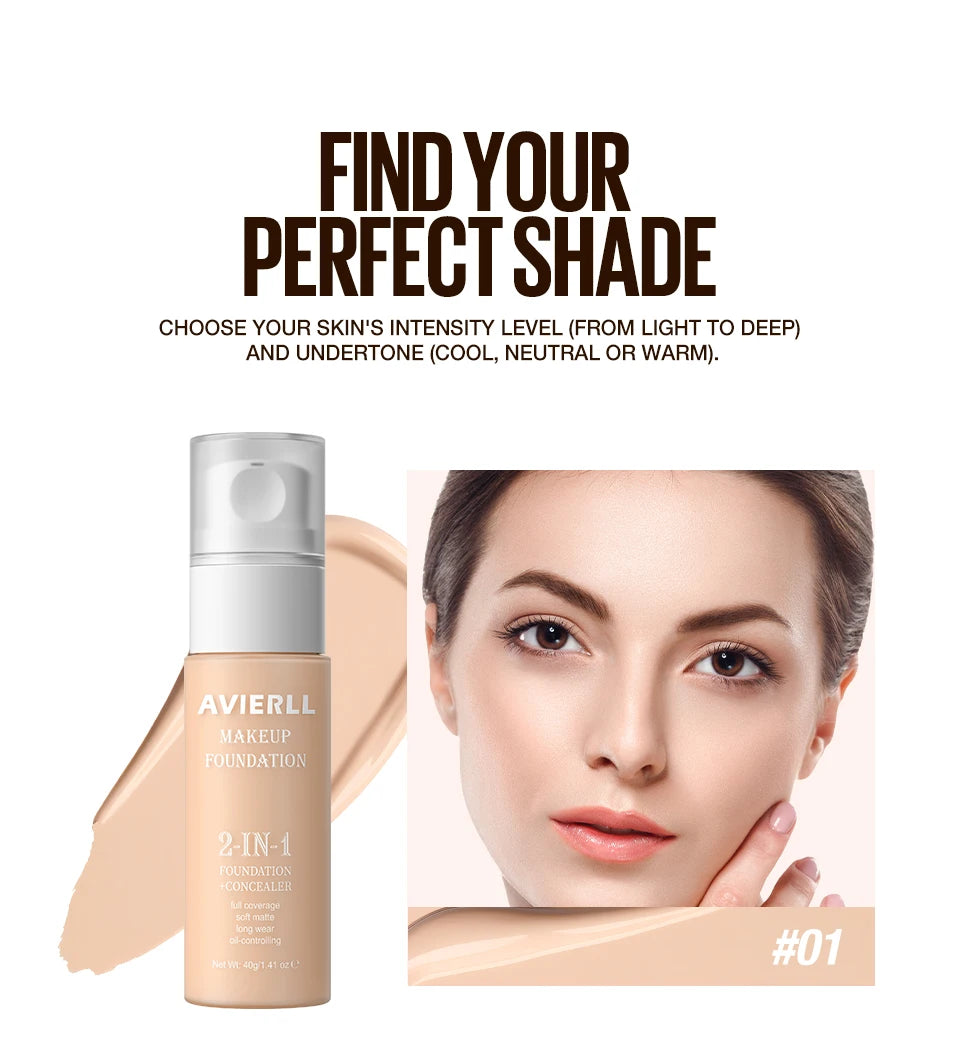   Waterproof Face Makeup, Moisturizing Foundation