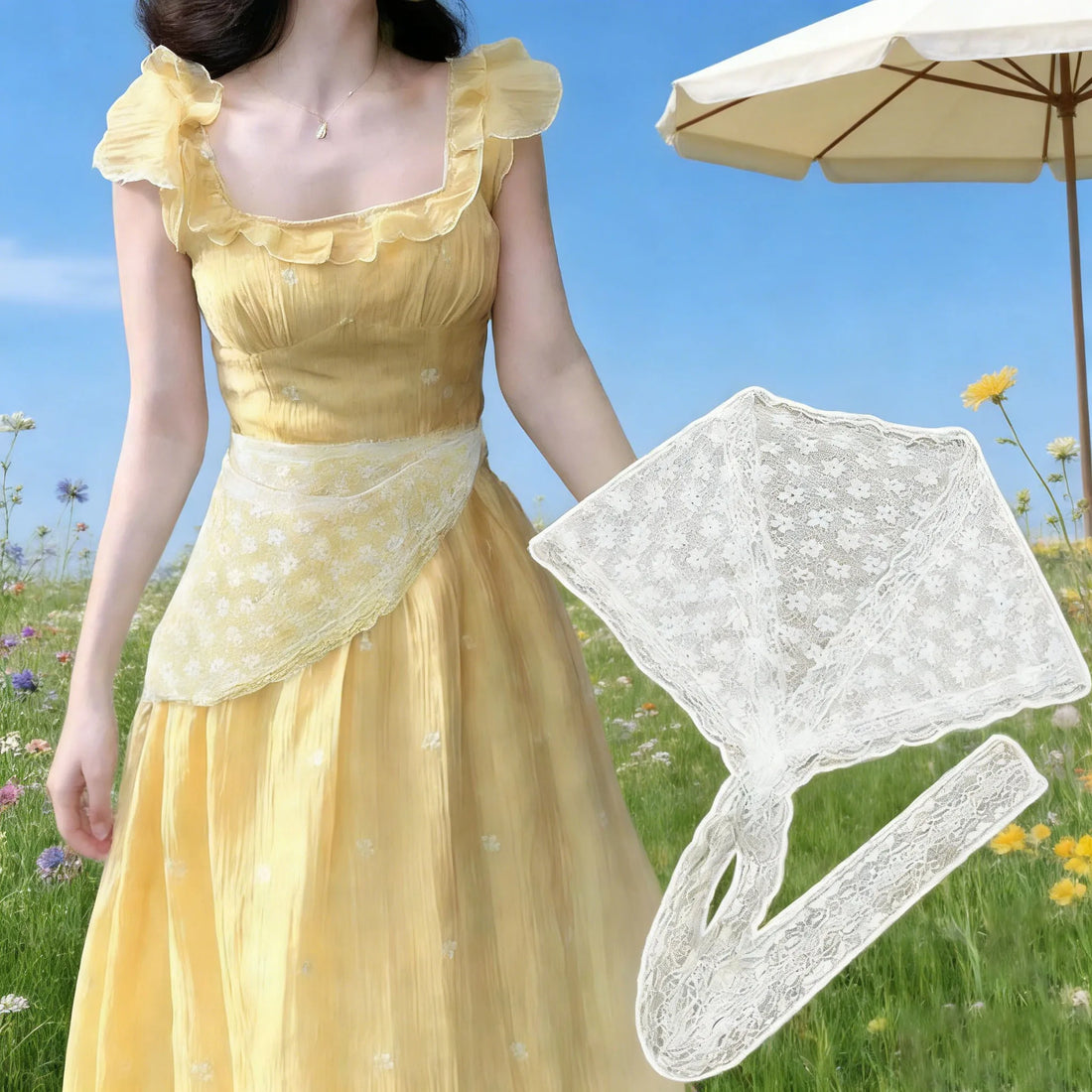 Lace flower elegant temperament lace