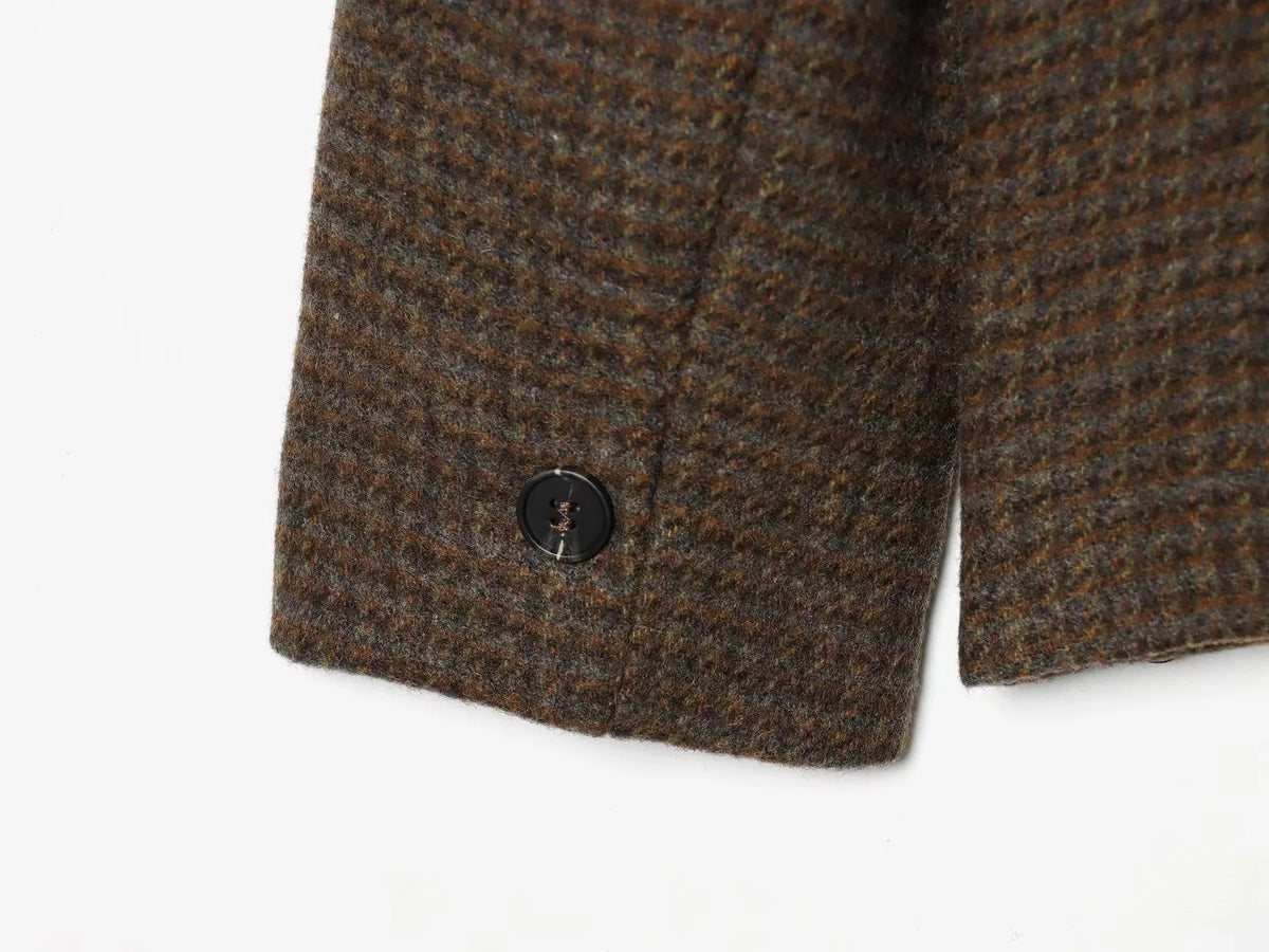 Glow Unbound LLC slim plaid collarless blazer