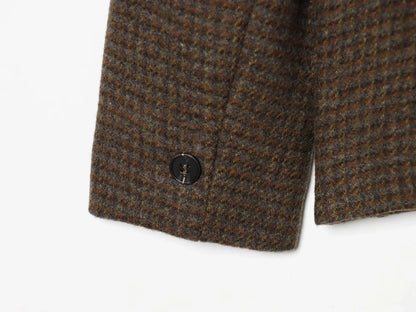 Glow Unbound LLC slim plaid collarless blazer