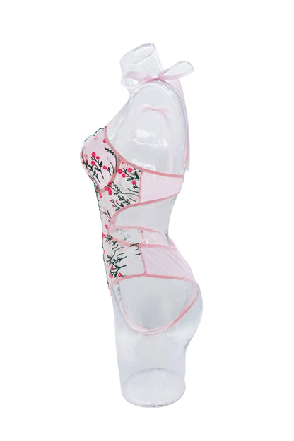 Glow Unbound LLC Floral Lace Bra and Thong Set