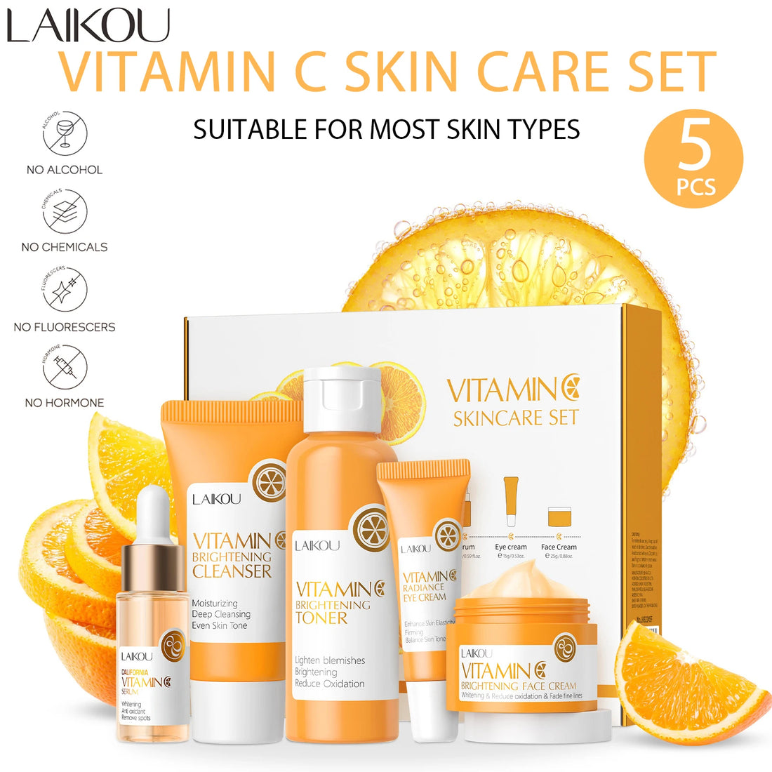 LAIKOU Vitamin C 5-Piece Skincare