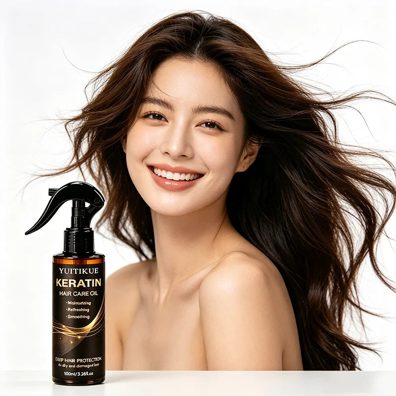 Glow Unbound LLC keratin hair oil spray