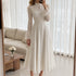 Glow Unbound LLC milky white draped midi dress